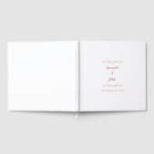Elegante Minimalistische Rose Gold Pink Script Hoc Gästebuch (Voll)
