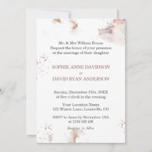 Elegante Minimalistische Rose Gold Washes Wedding