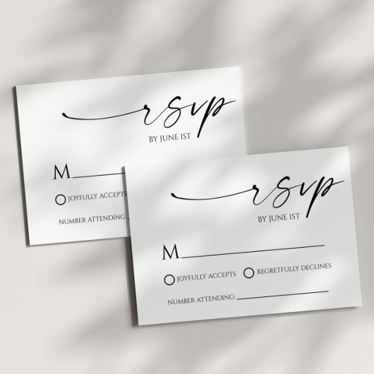 Elegante, Minimalistische RSVP-Karte RSVP Karte