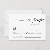Elegante, Minimalistische RSVP-Karte RSVP Karte (Vorderseite)