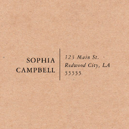 Elegante Minimalistische Rücksendeadresse Selbstfa Permastempel