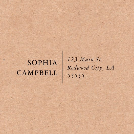 Elegante Minimalistische Rücksendeadresse Selbstfa Permastempel