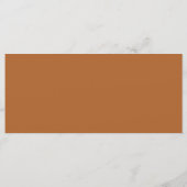 Elegante Minimalistische Rust Seating Chart Header Menükarte (Rückseite)