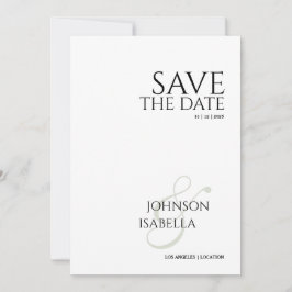 Elegante Minimalistische Save the Date Hochzeitkar Einladung