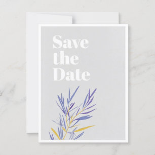 Elegante Minimalistische Save the Date Hochzeitkar Postkarte