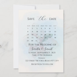 Elegante Minimalistische Save-the-Date-Hochzeitsei Einladung