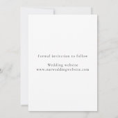 Elegante minimalistische Save-the-Date-Hochzeitska Save The Date (Rückseite)