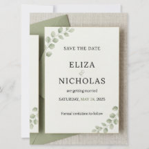 Elegante Minimalistische Save-the-Date-Hochzeitska