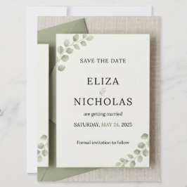 Elegante Minimalistische Save-the-Date-Hochzeitska Save The Date