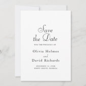 Elegante Minimalistische Save the Date-Karte Date (Vorderseite)