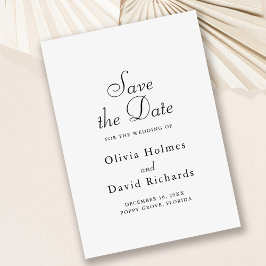 Elegante Minimalistische Save the Date-Karte Date