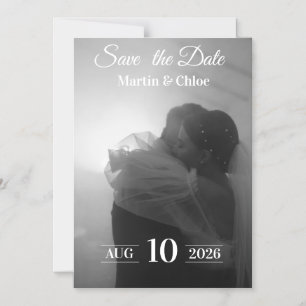 Elegante minimalistische Save‑the‑Date‑Karte Magneteinladung