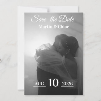 Elegante minimalistische Save‑the‑Date‑Karte Magneteinladung