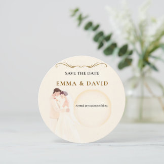 Elegante minimalistische Save-the-Date-Karte mit B Save The Date