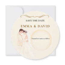 Elegante minimalistische Save-the-Date-Karte mit B