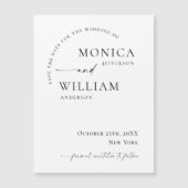 Elegante Minimalistische Save the Date Magnetkarte (Vorderseite)