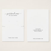 Elegante Minimalistische Schmuckkarte (Vorne & Hinten)