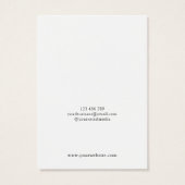 Elegante Minimalistische Schmuckkarte (Rückseite)