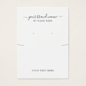 Elegante Minimalistische Schmuckkarte (Vorderseite)