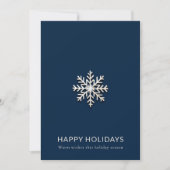 Elegante Minimalistische Schneeflocke Feiertagskarte (Vorderseite)