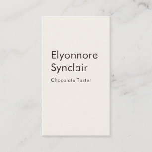 Elegante minimalistische Schokoladenverkostung Visitenkarte
