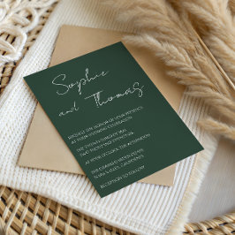 Elegante minimalistische Schriftart Sage Green Hoc Einladung