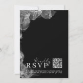 Elegante Minimalistische Schwarz-Weiß-Hochzeit Einladung (Rückseite)