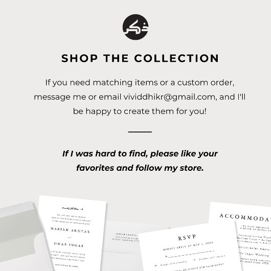 Elegante Minimalistische Schwarz-Weiß-Hochzeit Programm