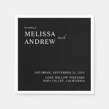 Elegante Minimalistische Schwarz-Weiß-Hochzeit