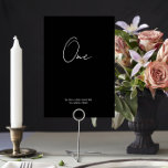 Elegante Minimalistische Schwarz-Weiß-Hochzeit Tischnummer<br><div class="desc">Elegante Minimalistische Schwarz-Weiß-Hochzeit-Tischnummer</div>