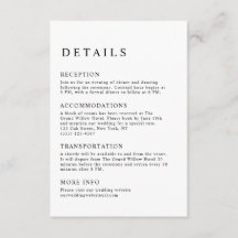 Elegante Minimalistische Schwarz-Weiß-Hochzeitsdet