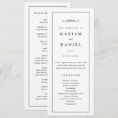 Elegante Minimalistische Schwarz-Weiß-Islamische H Programm (Vorne/Hinten)