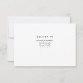 Elegante Minimalistische Schwarz-Weiß-RSVP-Karte Dankeskarte (Rückseite)