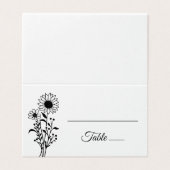 Elegante Minimalistische Schwarz-weiße Hochzeit (Außenseite Aufgefaltet)