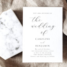 Elegante Minimalistische Schwarz-weiße Hochzeit