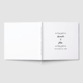 Elegante Minimalistische Schwarz-weiße Hochzeit Gästebuch (Voll)