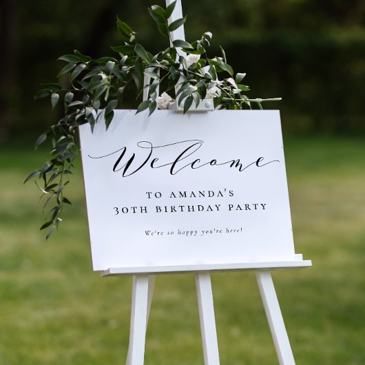 Elegante Minimalistische Schwarz-weiße Kalligraphi Poster