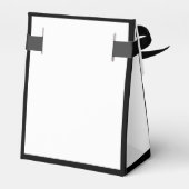 Elegante Minimalistische Schwarz-weiße Monogramm-H Geschenkschachtel (Rückseite)