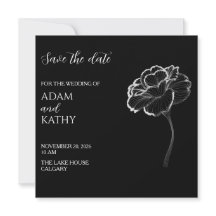 Elegante minimalistische schwarz-weiße Save-the-Da