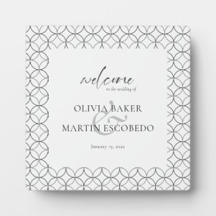 Elegante Minimalistische Schwarz-weiße Schaumplatt Fotoplatte