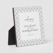 Elegante Minimalistische Schwarz-weiße Schaumplatt Fotoplatte (Vorderseite)