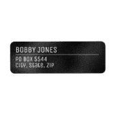 Elegante Minimalistische Schwarze Metallische Rück (Vorne)