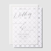 Elegante Minimalistische Script Classic Frame Wedd Pergament Einladungen (Versetzt (Einladung))