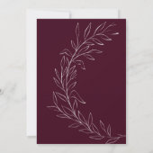 Elegante Minimalistische Script-Hochzeit Einladung (Rückseite)