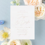 Elegante Minimalistische Script-Hochzeit Folieneinladung<br><div class="desc">Diese ganz individuell gestaltbare,  einfach stilvolle Hochzeitseinladung besticht durch eine minimalistische Ästhetik mit einer Kombination aus eleganten Schriftart in realer Folie.</div>