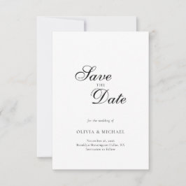 Elegante Minimalistische Script-Hochzeit Save The Date