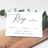 Elegante Minimalistische Script-Hochzeit | Wahl RSVP Karte