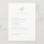 Elegante Minimalistische Script-Hochzeitdetails Begleitkarte (Vorderseite)