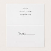 Elegante Minimalistische Script-Hochzeiten-Platzka (Außenseite Aufgefaltet)