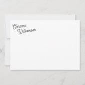 Elegante Minimalistische Script-Personalisiert Sta Mitteilungskarte (Vorderseite)